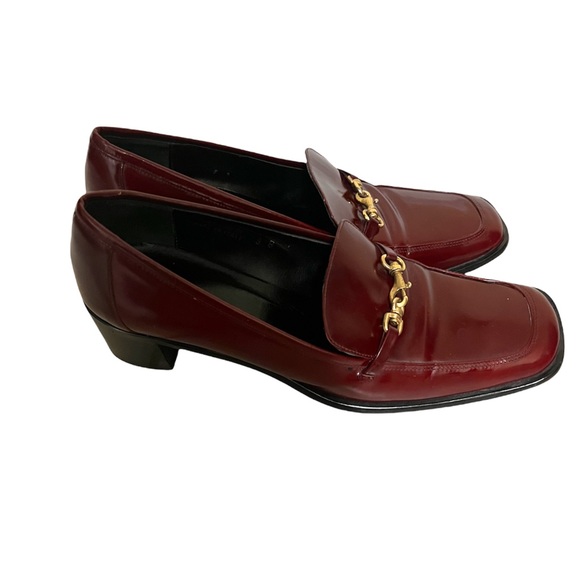 Coach Shoes - Coach Toni burgundy leather Italian heeled loaf woman shoes 9 n